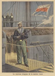 Neue Flagge der russischen Marine